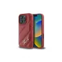 Karl Lagerfeld Quilted Signature case voor Apple iPhone 16 Pro (rood)