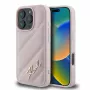 Karl Lagerfeld Quilted Signature case voor iPhone 16 Pro - roze