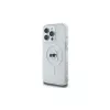 Karl Lagerfeld KLHMP16LHLSKIH hardcase IML Metal Karl Head MagSafe voor Apple iPhone 16 Pro, wit