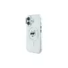 Karl Lagerfeld KLHMP16SHLSCHH iPhone 16 6,1 inch wit hardcase IML metaal Choupette Head MagSafe