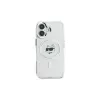 Karl Lagerfeld KLHMP16MHLSCHH hardcase IML Metal Choupette Head MagSafe voor iPhone 16 Plus 6.7 wit