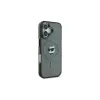 Karl Lagerfeld KLHMP16SHLSCHK iPhone 16 6.1 zwart hardcase IML Metal Choupette Head MagSafe