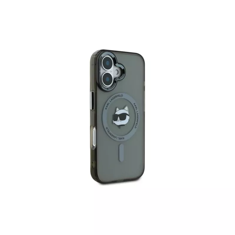 Karl Lagerfeld KLHMP16MHLSCHK iPhone Plus 6,7 zwart hardcase IML Metal Choupette Head MagSafe