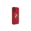 Karl Lagerfeld iPhone 16 Plus 6,7 inch Hardcase siliconen Karl & Choupette ring MagSafe - rood