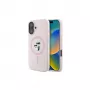 Karl Lagerfeld iPhone 16 Plus 6,7 inch siliconen hardcase met ring en MagSafe - roze