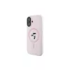Karl Lagerfeld iPhone 16 Plus 6,7 inch siliconen hardcase met ring en MagSafe - roze