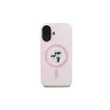 Karl Lagerfeld iPhone 16 Plus 6,7 inch siliconen hardcase met ring en MagSafe - roze