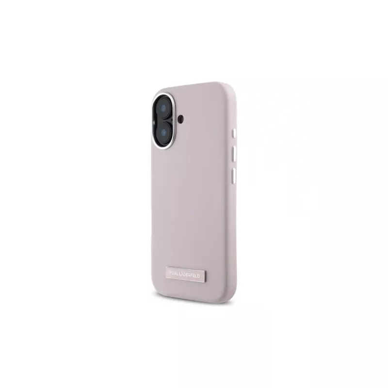 Karl Lagerfeld KLHMP16SPGMSRPP iPhone 16 6,1 hardcase FW metalen plaat MagSafe roze