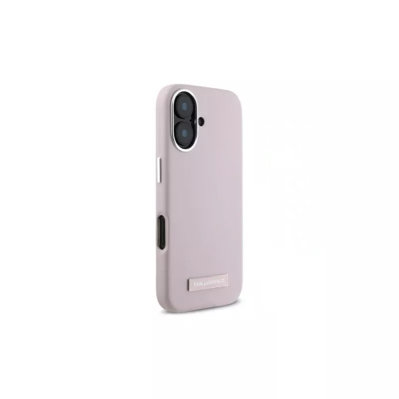Karl Lagerfeld KLHMP16SPGMSRPP iPhone 16 6,1 hardcase FW metalen plaat MagSafe roze