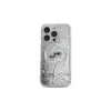 Karl Lagerfeld Liquid Glitter Karl & Choupette Head MagSafe case voor iPhone 16 Pro Max (transparant)