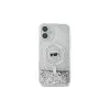 Karl Lagerfeld Liquid Glitter Karl Head MagSafe hardcase voor iPhone 16 Plus, transparant
