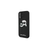 Karl Lagerfeld KLHMP16SSKCHPPLK iPhone 16 6.1 zwarte hardcase siliconen Double Heads print MagSafe