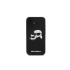 Karl Lagerfeld KLHMP16SSKCHPPLK iPhone 16 6.1 zwarte hardcase siliconen Double Heads print MagSafe