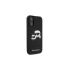 Karl Lagerfeld KLHMP16SSKCHPPLK iPhone 16 6.1 zwarte hardcase siliconen Double Heads print MagSafe