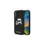 Karl Lagerfeld iPhone 16 Plus 6,7 inch zwarte hardcase siliconen Double Heads Print MagSafe