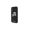 Karl Lagerfeld iPhone 16 Plus 6,7 inch zwarte hardcase siliconen Double Heads Print MagSafe