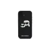 Karl Lagerfeld iPhone 16 Plus 6,7 inch zwarte hardcase siliconen Double Heads Print MagSafe