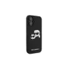 Karl Lagerfeld iPhone 16 Plus 6,7 inch zwarte hardcase siliconen Double Heads Print MagSafe