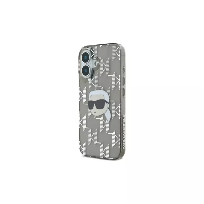 Karl Lagerfeld IML Karl Head Electroplated case voor iPhone 16 (zwart)