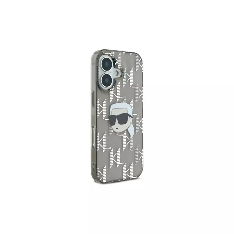 Karl Lagerfeld IML Karl Head Electroplated case voor iPhone 16 (zwart)