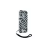 Karl Lagerfeld IML Zebra Pattern & Cord back cover voor Apple iPhone 16 - zwart