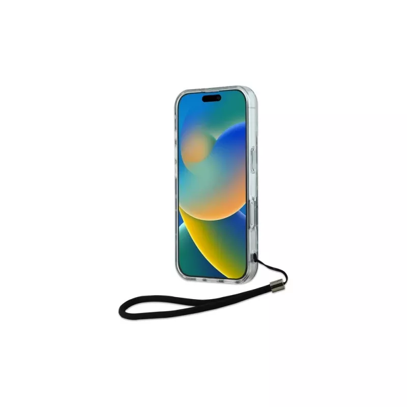 Karl Lagerfeld Zebra With Cord case voor Apple iPhone 16 - paars