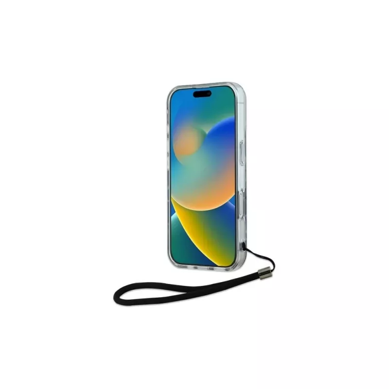 Karl Lagerfeld Zebra With Cord case voor iPhone 16 Plus (paars)