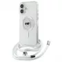 Karl Lagerfeld KLHMP16SHCKHNT iPhone 16 hardcase transparant Crossbody IML Karl Head MagSafe