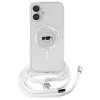 Karl Lagerfeld KLHMP16SHCKHNT iPhone 16 hardcase transparant Crossbody IML Karl Head MagSafe
