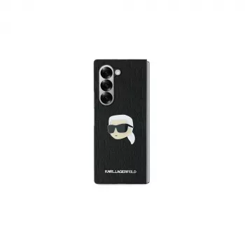 Karl Lagerfeld Saffiano Monogram Head Pin hardcase voor Samsung Galaxy Z Fold6 - zwart