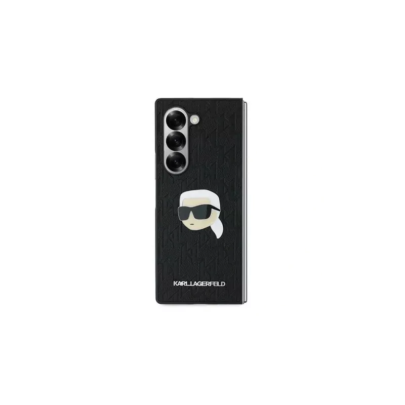 Karl Lagerfeld Saffiano Monogram Head Pin hardcase voor Samsung Galaxy Z Fold6 - zwart