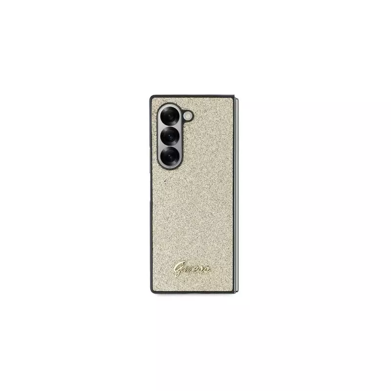 Guess Glitter Script telefoonhoesje voor Samsung Galaxy Z Fold6 - goud