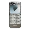 DKNY DKHCZF6PSOSPW beschermhoes voor Samsung Galaxy Z Flip 6 / Z Flip7 FE - bruin Repeat Pattern Bottom Stripe