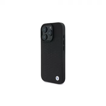 BMW BMHMP16X23RDDK iPhone 16 Pro Max 6,9 zwart Hardcase Sign Leather Diamond Metal Logo MagSafe