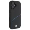 BMW Sign Leather Textured And Line MagSafe hardcase voor Apple iPhone 16 6,1 inch - zwart