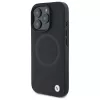 BMW Sign Leather Half Textured hardcase met Circle MagSafe voor Apple iPhone 16 Pro Max 6,9 inch zwart