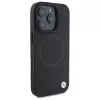 BMW Sign Leather Half Textured hardcase met Circle MagSafe voor Apple iPhone 16 Pro Max 6,9 inch zwart