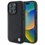 BMW BMHCP16X23RCGPK iPhone 16 Pro Max 6,9 inch zwarte hardcase Sign Leather Crossing Lines Pattern