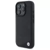 BMW BMHCP16X23RCGPK iPhone 16 Pro Max 6,9 inch zwarte hardcase Sign Leather Crossing Lines Pattern