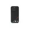BMW M Perforated Tricolor Line Hardcase voor iPhone 16 Pro 6,3 inch - zwart MagSafe