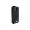 BMW M Perforated Tricolor Line Hardcase voor iPhone 16 Pro 6,3 inch - zwart MagSafe