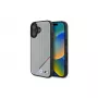 BMW M Perforated Tricolor Line MagSafe hardcase voor Apple iPhone 16 6,1 inch - grijs