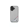BMW M Perforated Tricolor Line MagSafe hardcase voor Apple iPhone 16 6,1 inch - grijs