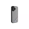 BMW M Perforated Tricolor Line MagSafe hardcase voor Apple iPhone 16 6,1 inch - grijs