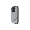 BMW M Perforated Tricolor Line Hardcase voor Apple iPhone 16 Pro 6,3 inch grijs MagSafe