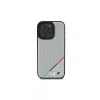 BMW M Perforated Tricolor Line Hardcase voor Apple iPhone 16 Pro 6,3 inch grijs MagSafe