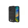 BMW M Collection Perforated and Stitched Line Hard Case voor iPhone 16 6,1 inch - Zwart