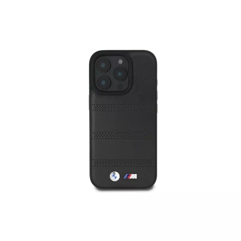 BMW M Perforated And Stitched Line Hardcase voor Apple iPhone 16 Pro 6,3 inch zwart MagSafe