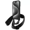 BMW M Edition Carbon Stripe & Strap Hard Case voor iPhone 16 6,1 inch - Zwart