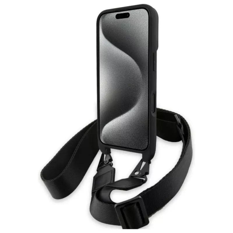 BMW BMHCP16M23PSCCK iPhone 16 Plus 6,7 zwart Hardcase M Edition Carbon Stripe & Strap
